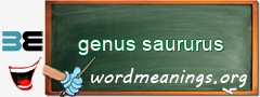 WordMeaning blackboard for genus saururus